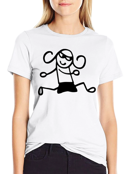 Black Cartoon Girl Graphic Tee