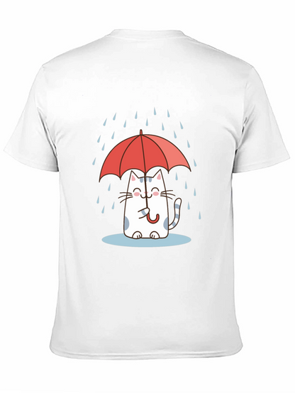 Cute Cat Under Umbrella T-Shirt