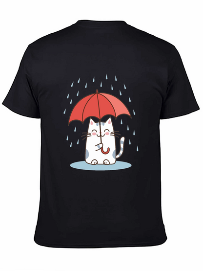 Cute Cat Under Umbrella T-Shirt