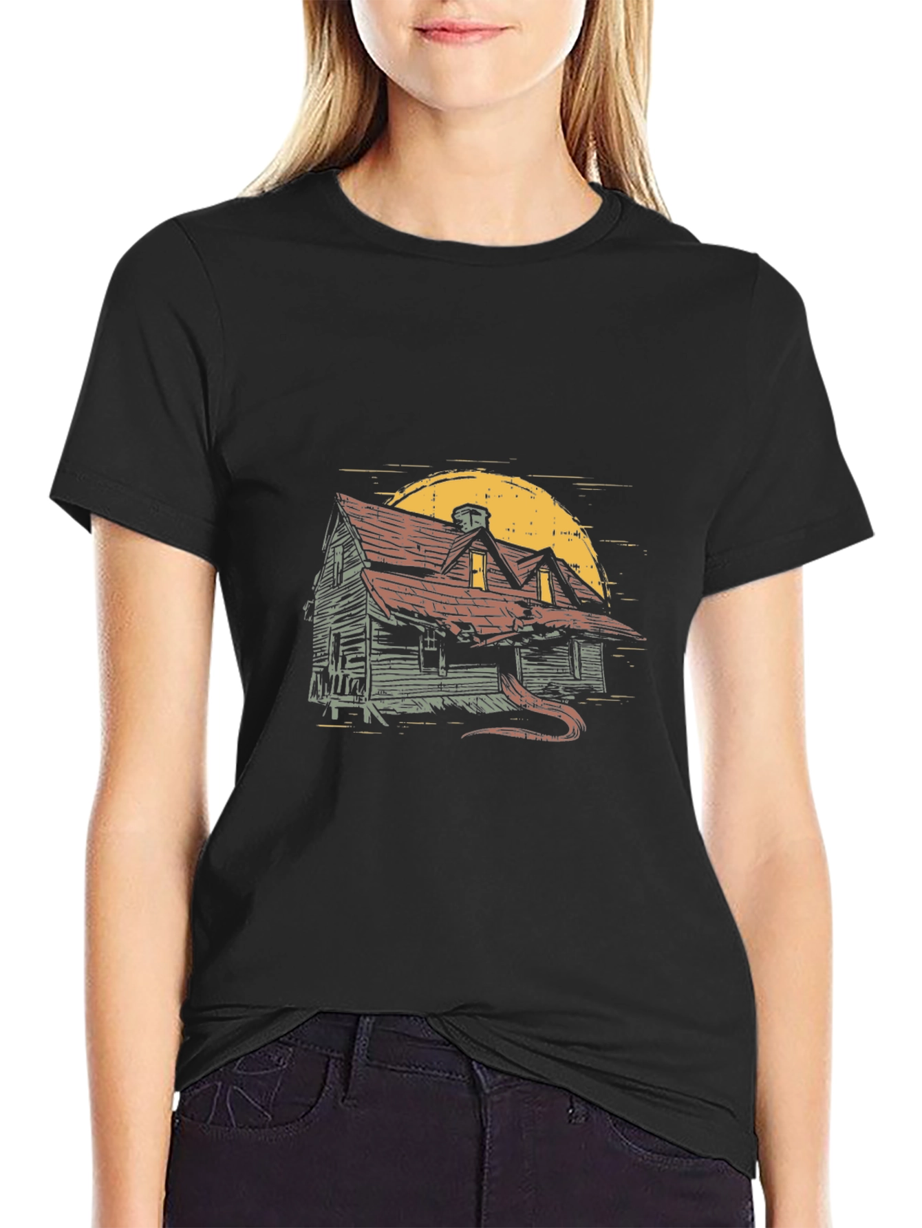 Haunted House Graphic Tee