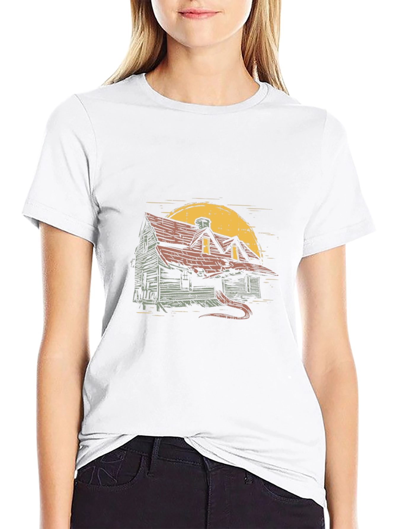 Haunted House Graphic Tee