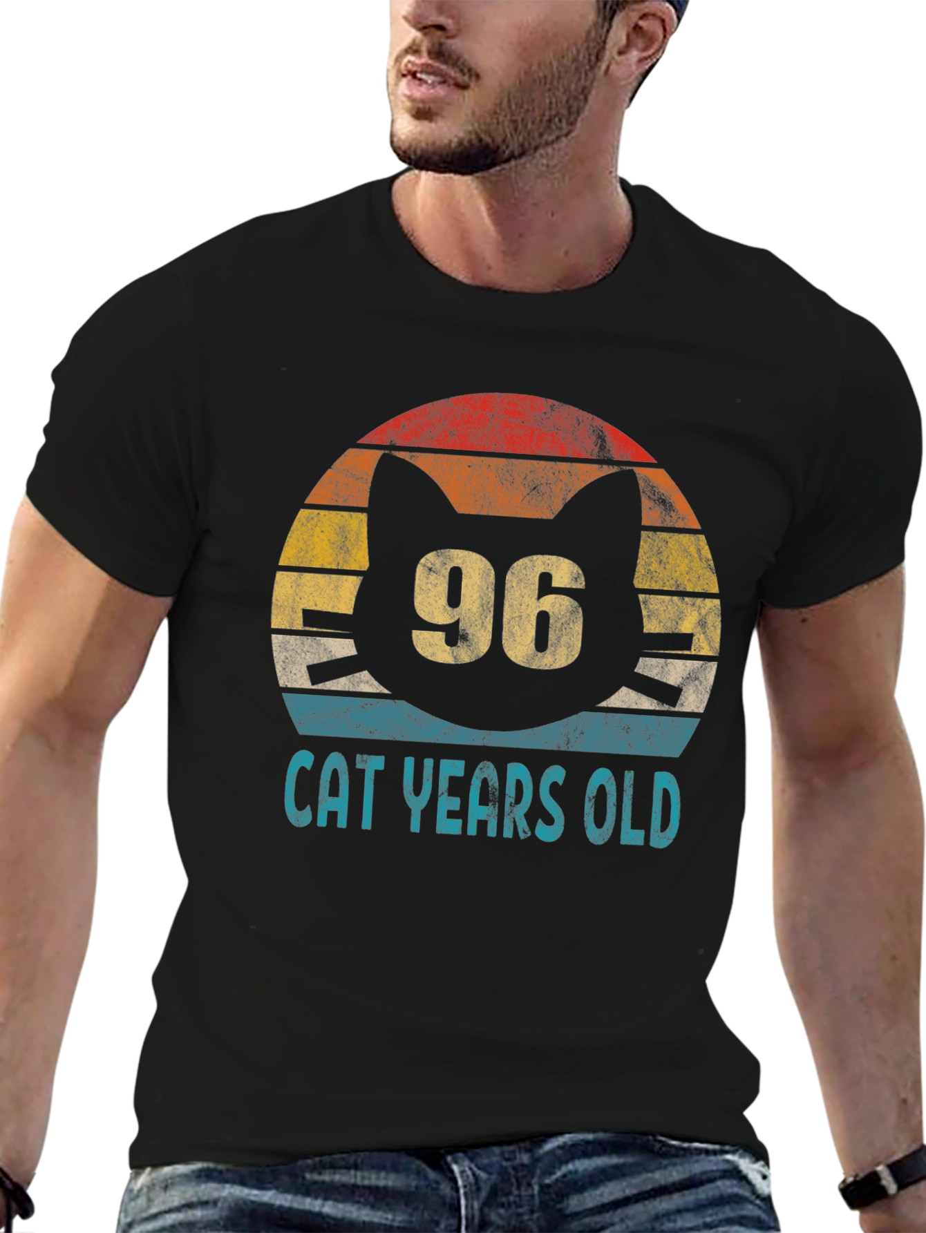96 Cat Years Old Graphic Tee