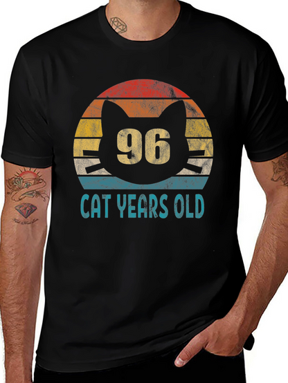 96 Cat Years Old Graphic Tee