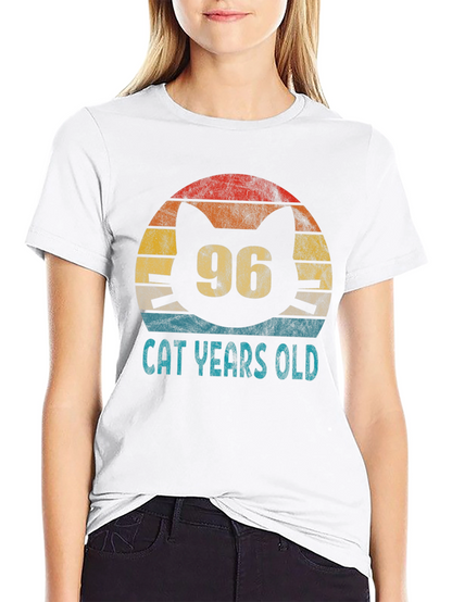 96 Cat Years Old Graphic Tee