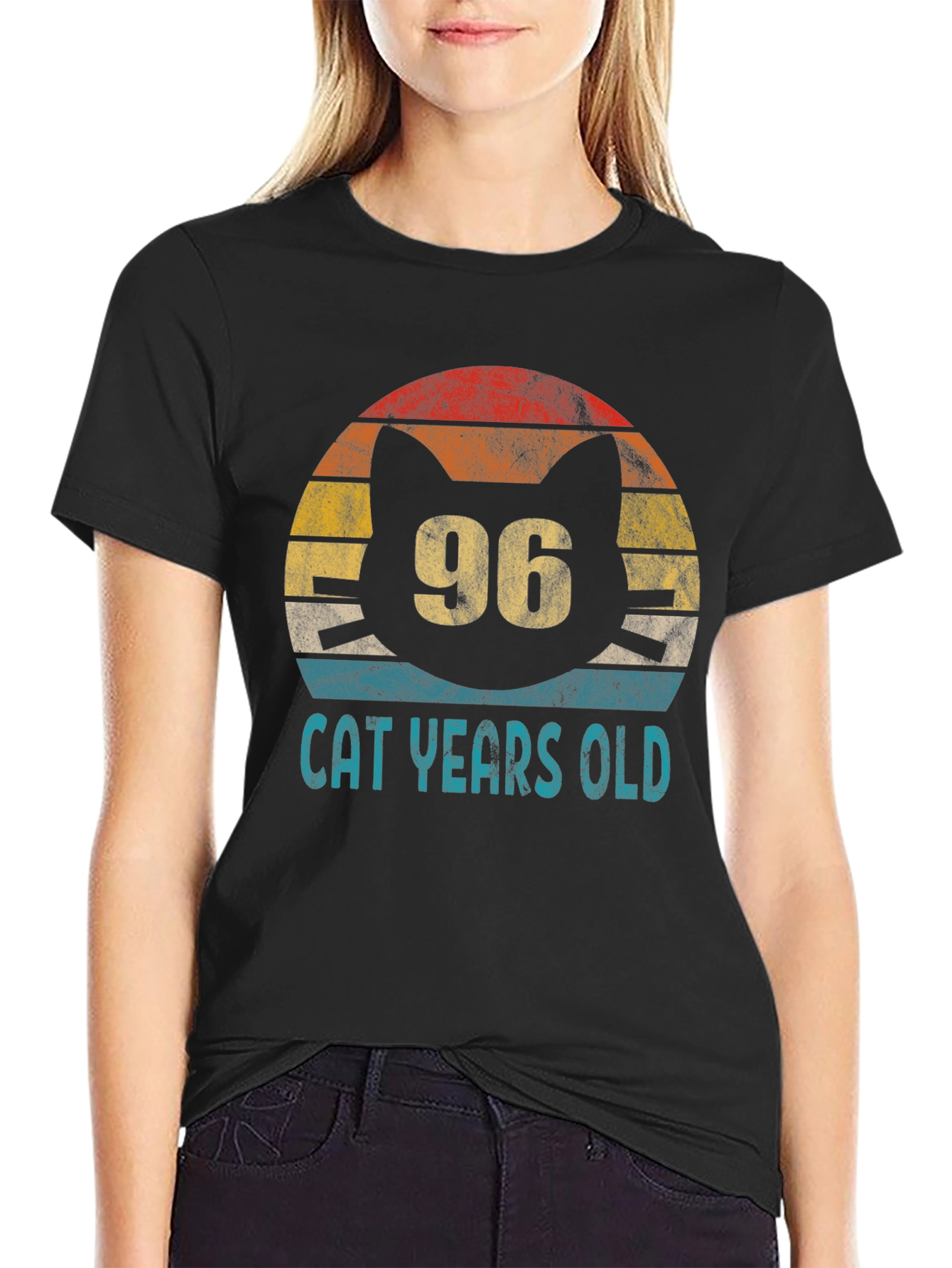 96 Cat Years Old Graphic Tee