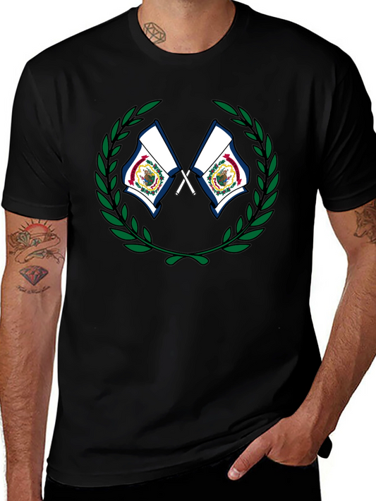 West Virginia Flag Wreath Graphic T-Shirt