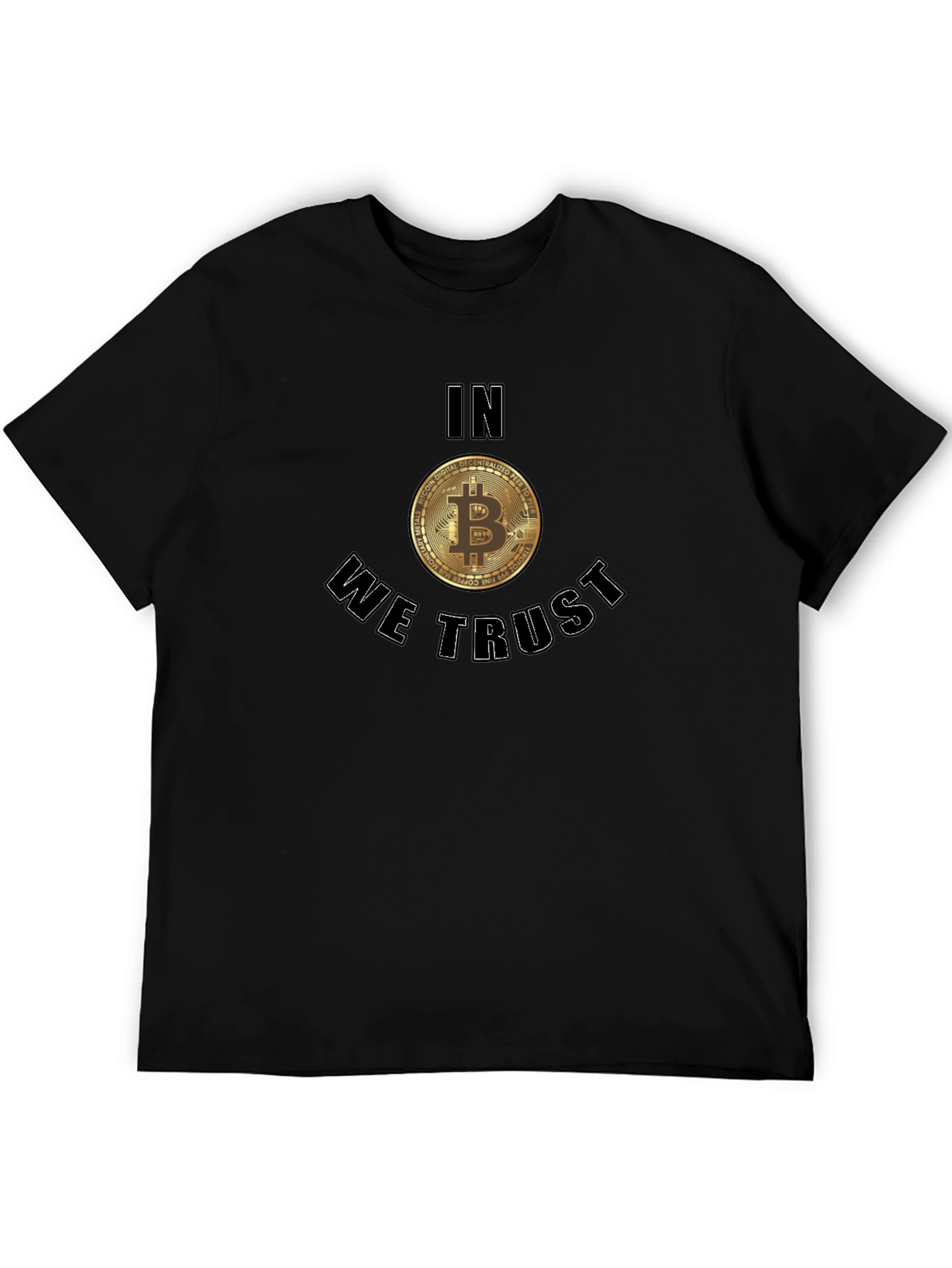 Bitcoin In We Trust Black T-Shirt Crypto