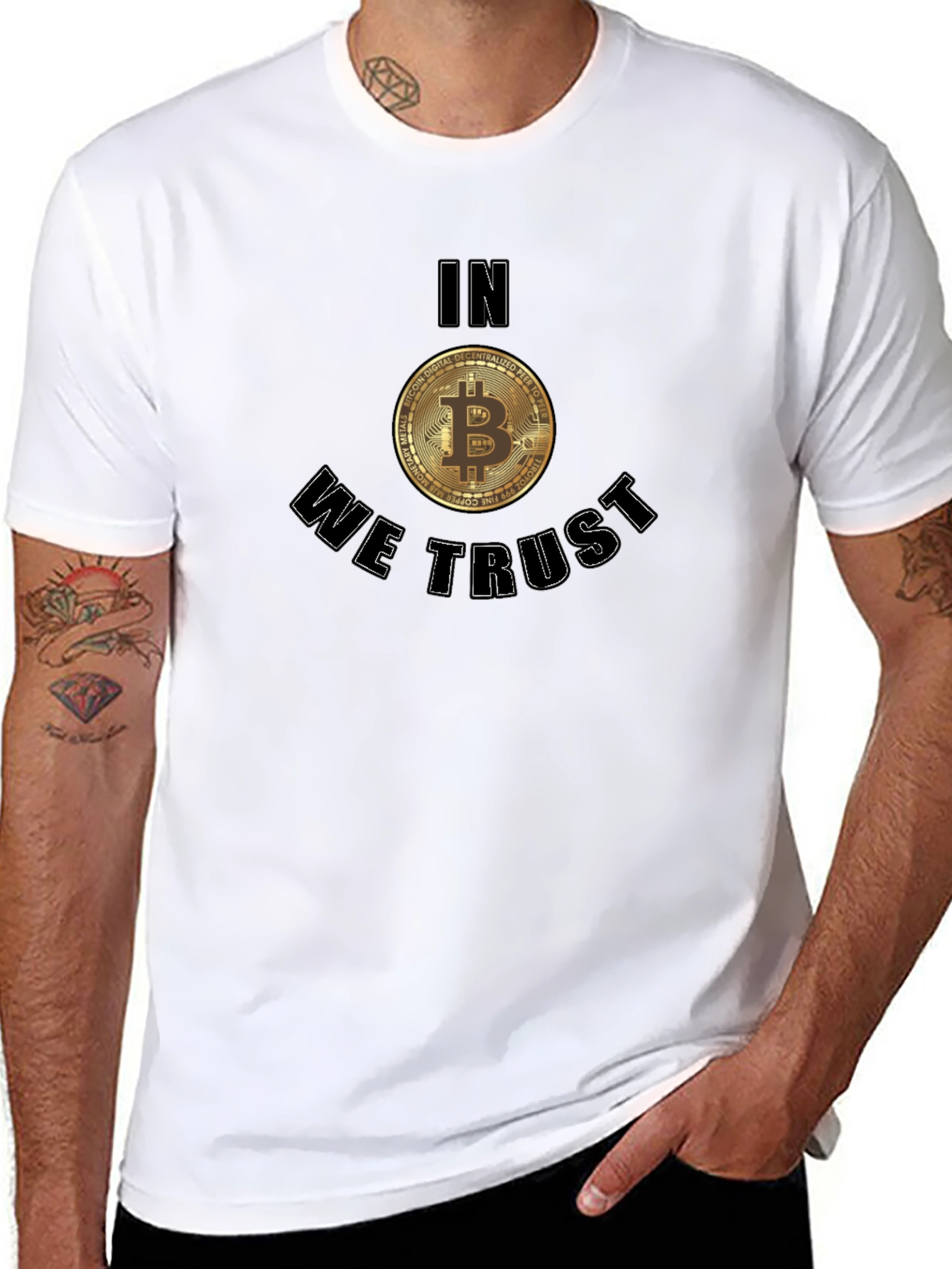 Bitcoin In We Trust Black T-Shirt Crypto
