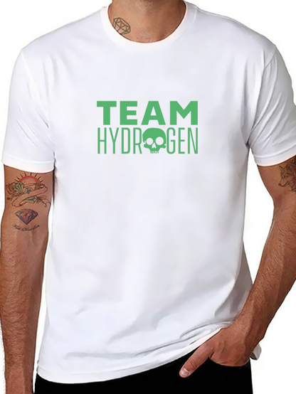 Team Hydrogen Skull Graphic Black T-Shirt