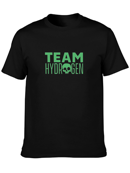 Team Hydrogen Skull Graphic Black T-Shirt