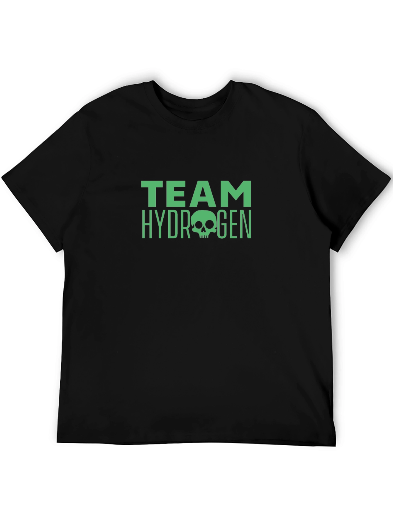 Team Hydrogen Skull Graphic Black T-Shirt