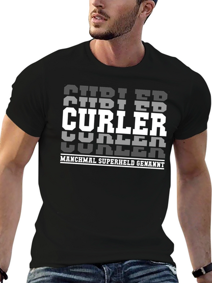 Curler Superheld T-Shirt - Black