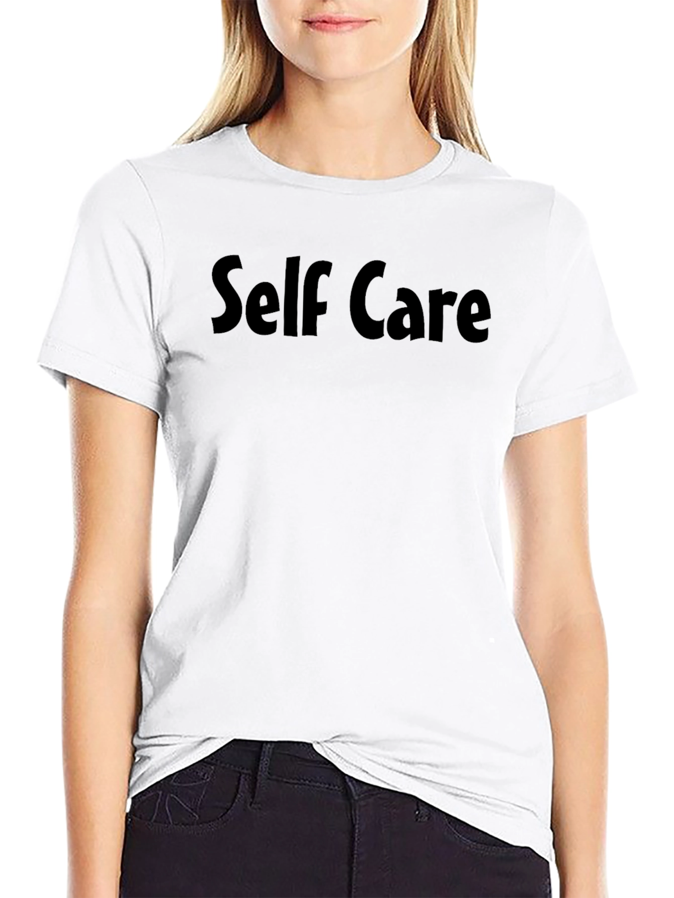 Self Care Graphic Print Crew Neck T-Shirt