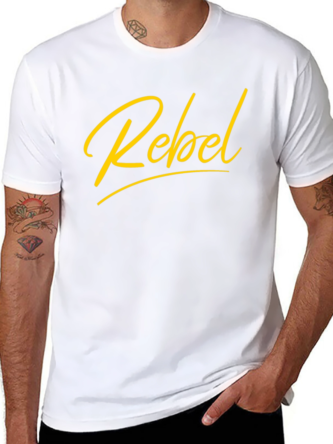 Rebel Graphic Tee - Stylish Crew Neck T-Shirt