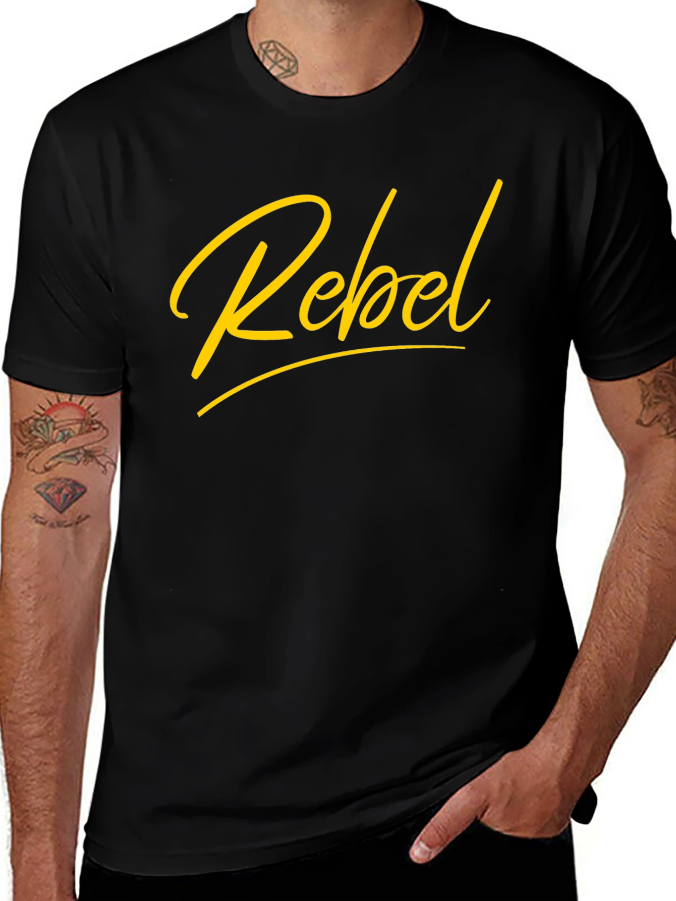Rebel Graphic Tee - Stylish Crew Neck T-Shirt