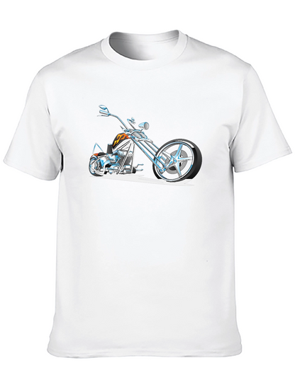 Cool Motorcycle Graphic T-Shirt - Black