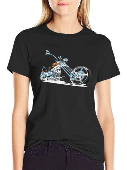 Cool Motorcycle Graphic T-Shirt - Black