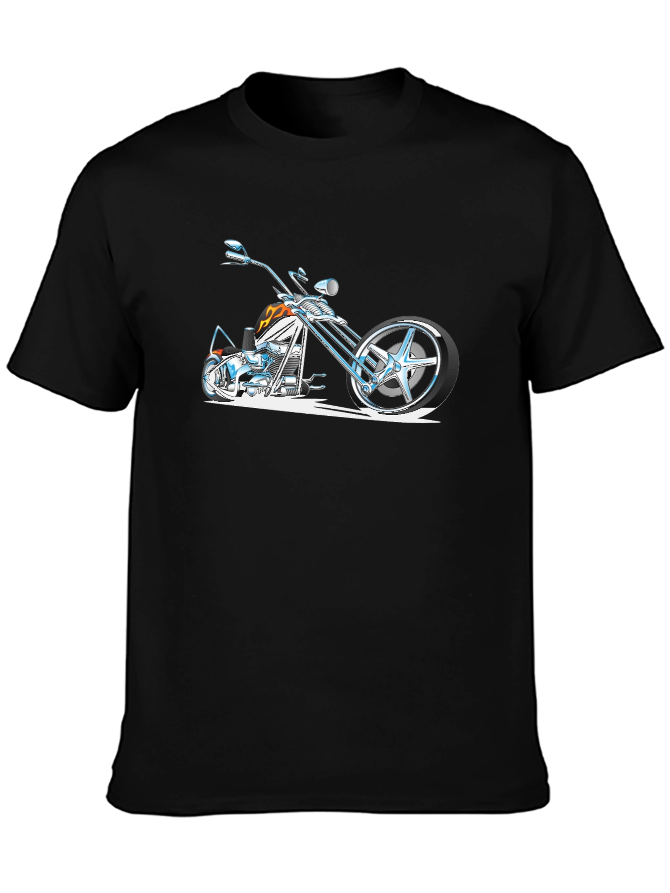 Cool Motorcycle Graphic T-Shirt - Black