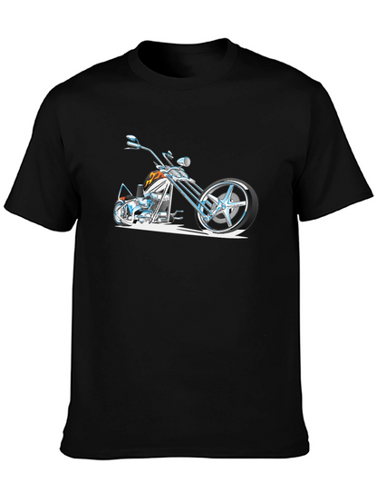 Cool Motorcycle Graphic T-Shirt - Black