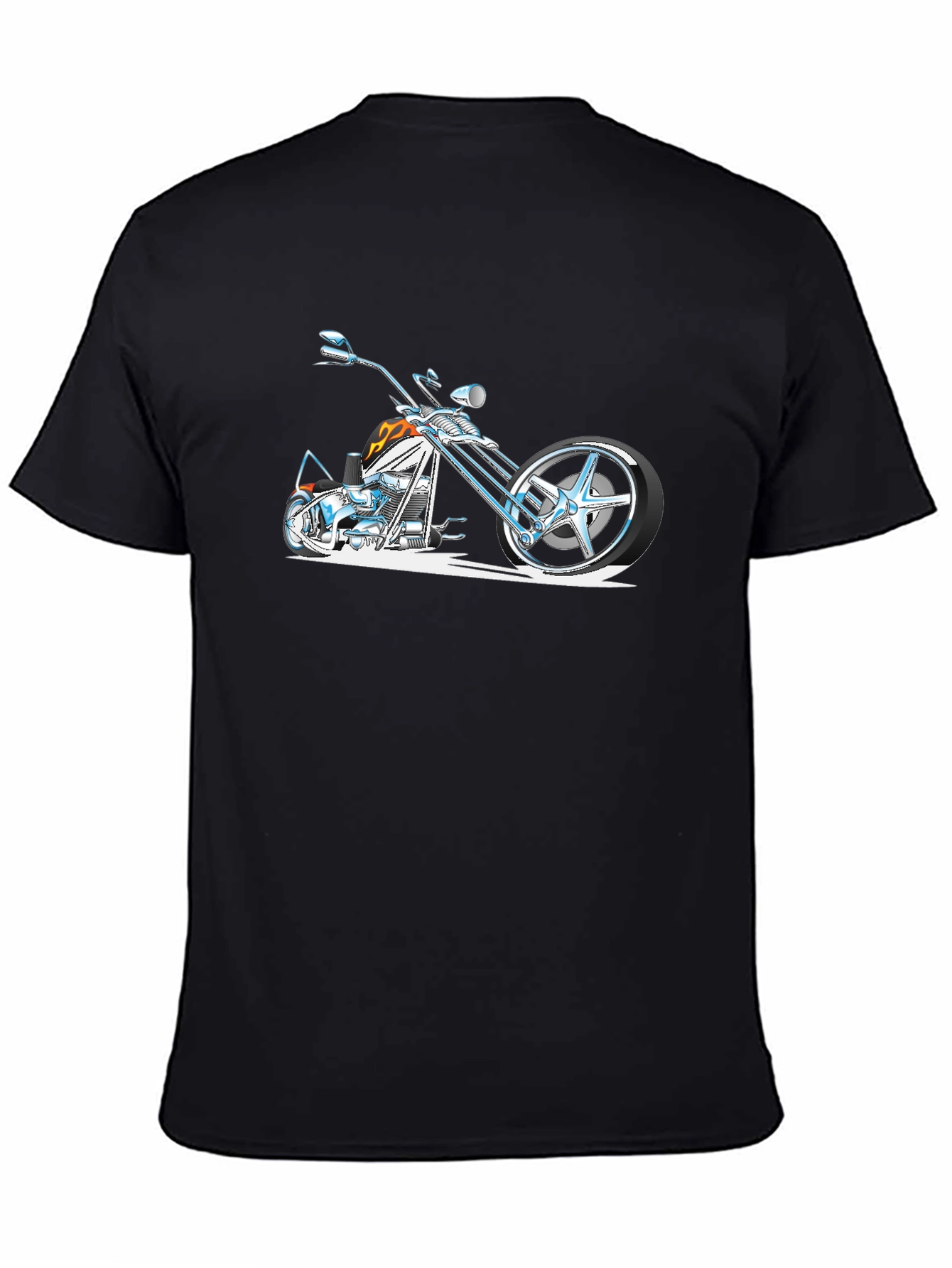 Cool Motorcycle Graphic T-Shirt - Black