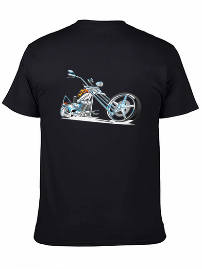 Cool Motorcycle Graphic T-Shirt - Black