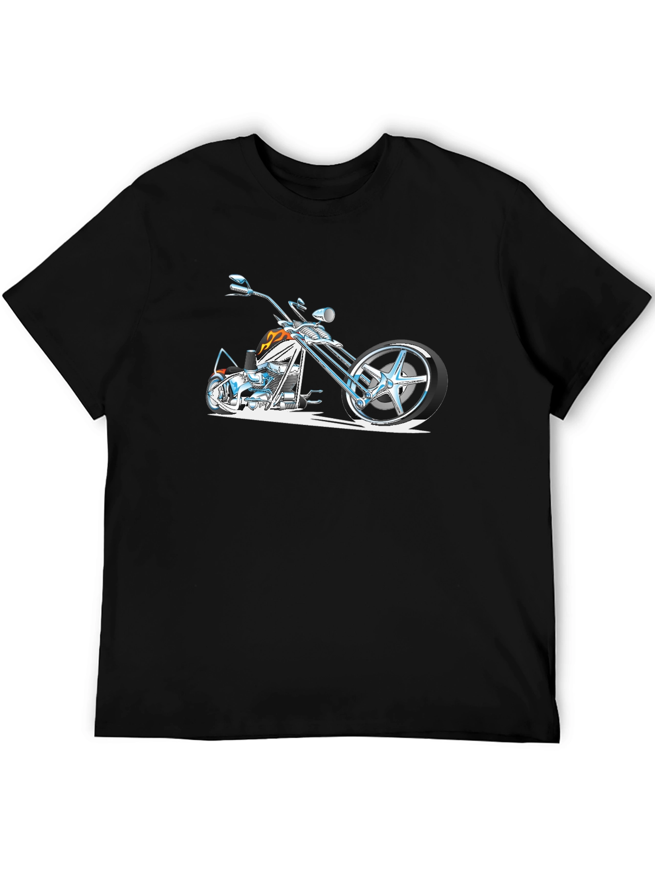 Cool Motorcycle Graphic T-Shirt - Black