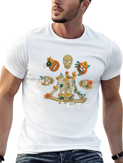 Self Love Skeleton Graphic T-Shirt
