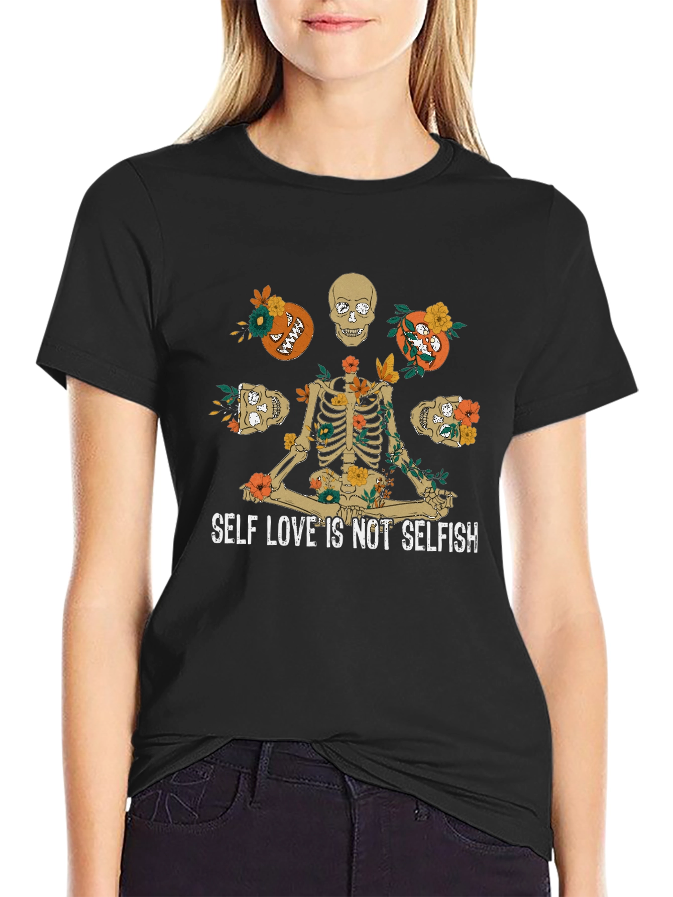 Self Love Skeleton Graphic T-Shirt