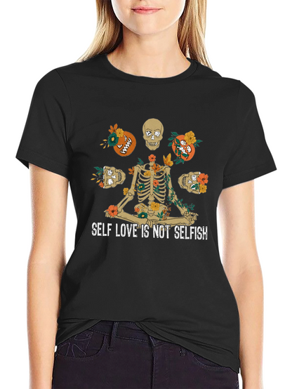 Self Love Skeleton Graphic T-Shirt