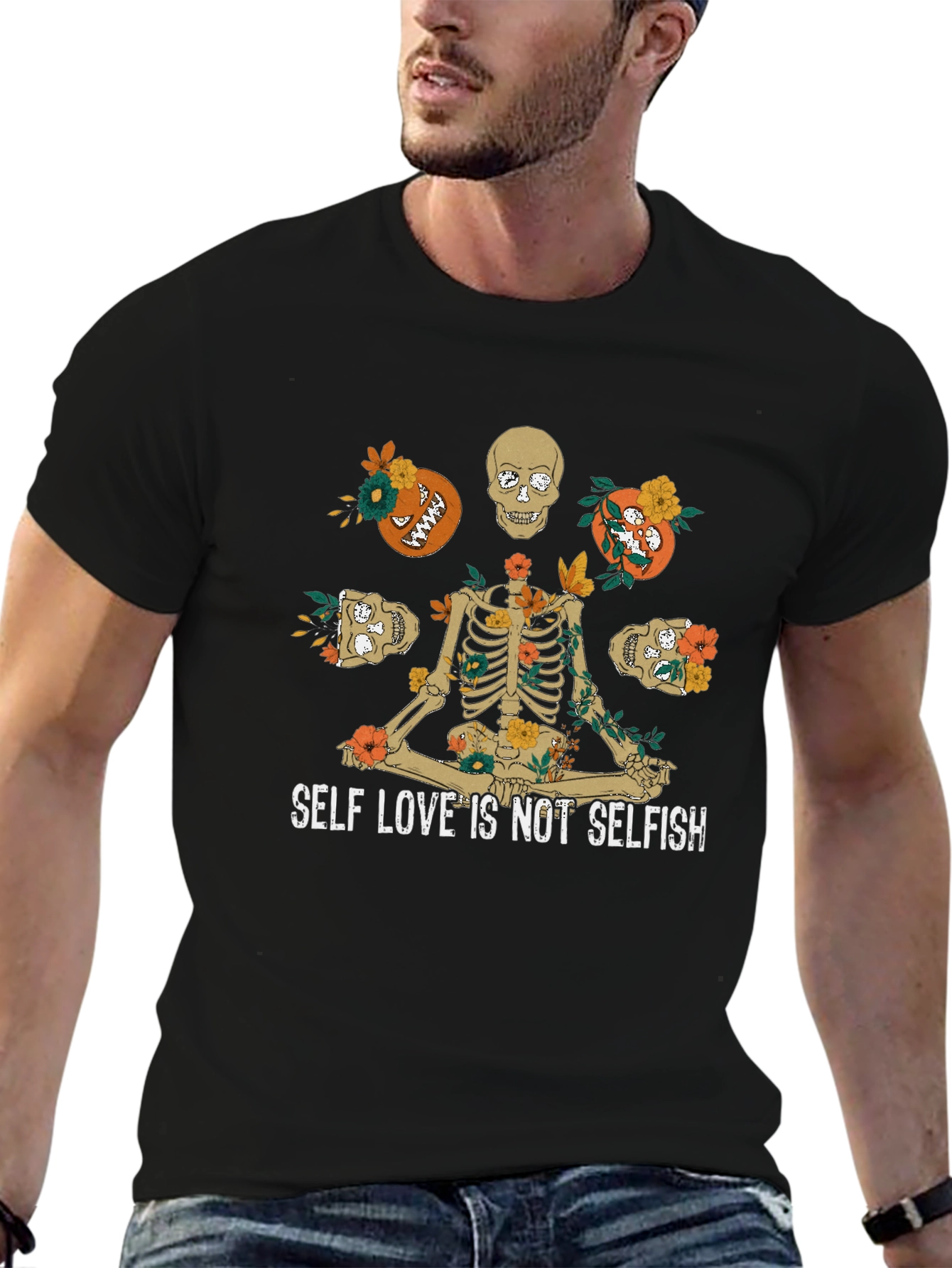 Self Love Skeleton Graphic T-Shirt