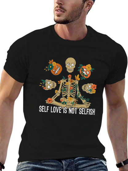 Self Love Skeleton Graphic T-Shirt