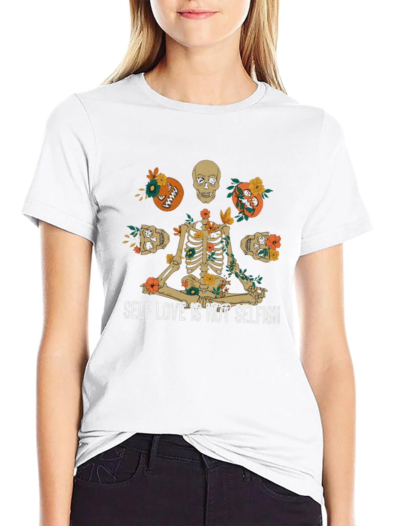 Self Love Skeleton Graphic T-Shirt