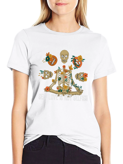 Self Love Skeleton Graphic T-Shirt