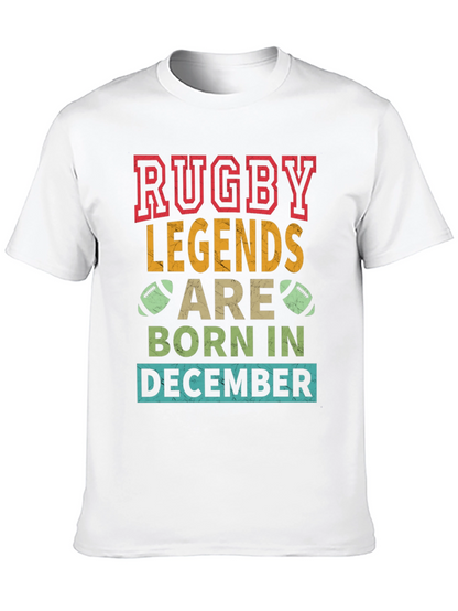 Rugby Legends Born in December T-Shirt