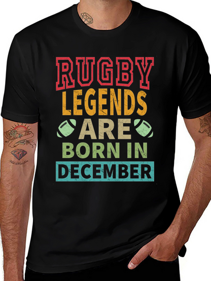 Rugby Legends Born in December T-Shirt