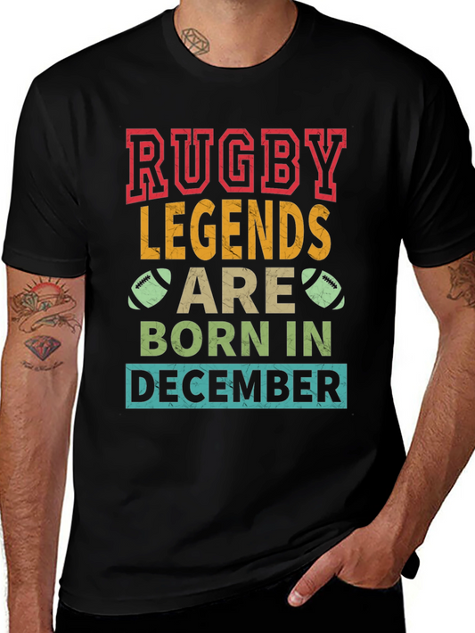 Rugby Legends Born in December T-Shirt