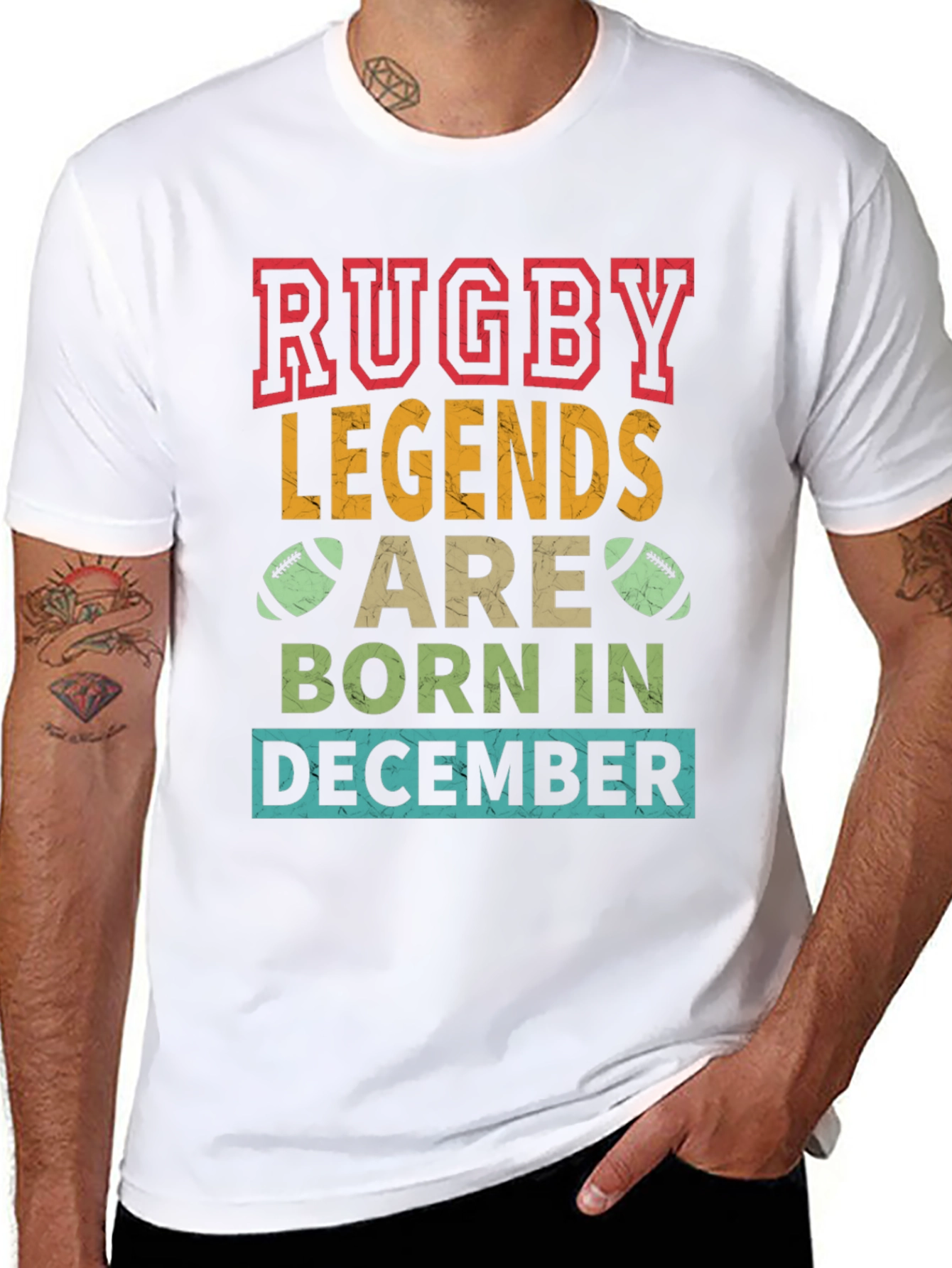 Rugby Legends Born in December T-Shirt