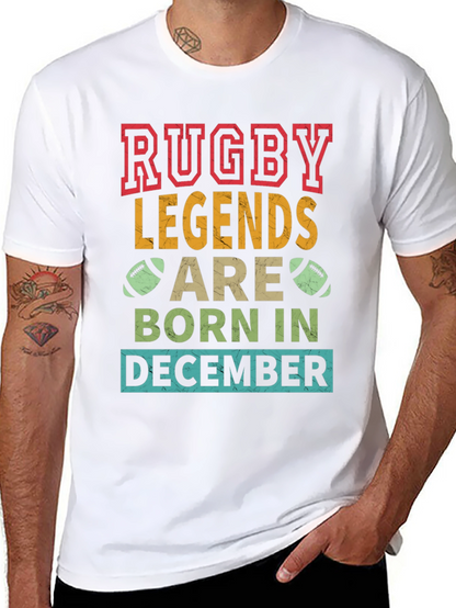 Rugby Legends Born in December T-Shirt