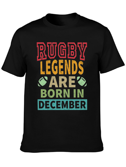 Rugby Legends Born in December T-Shirt