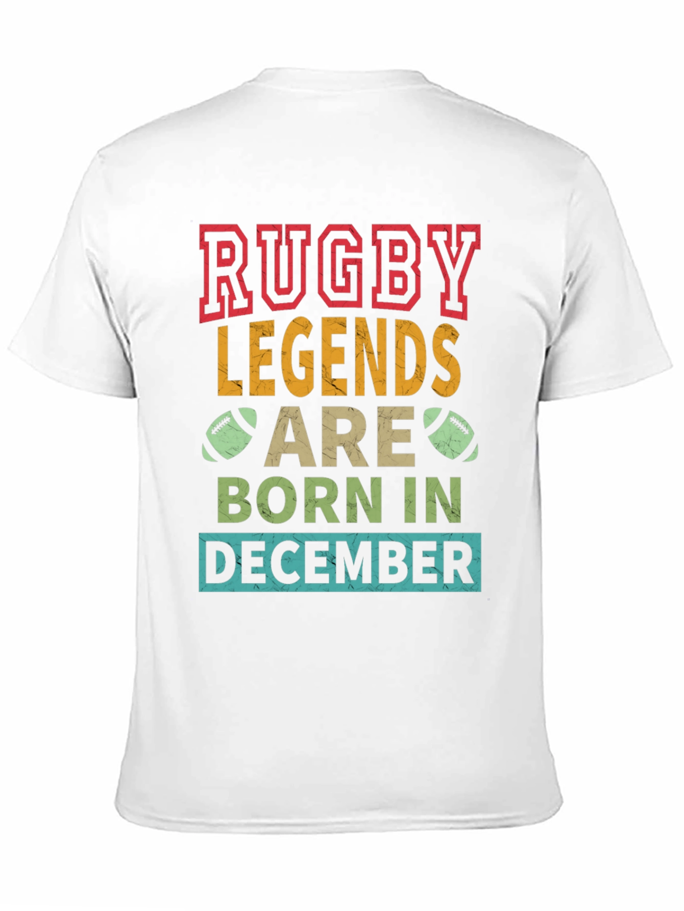 Rugby Legends Born in December T-Shirt