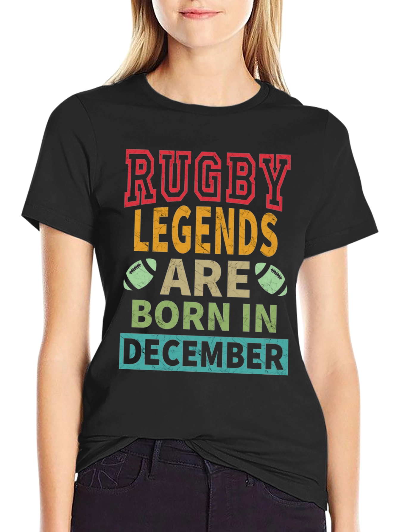 Rugby Legends Born in December T-Shirt