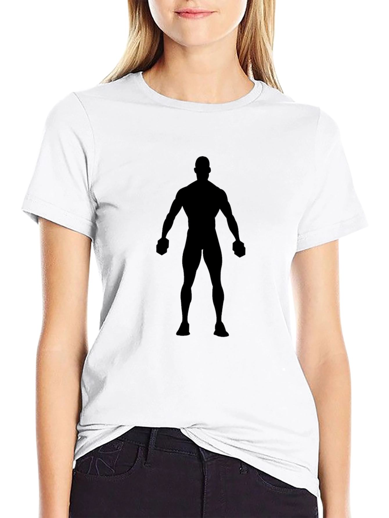 Silhouette Graphic Tee - Black Cotton Blend