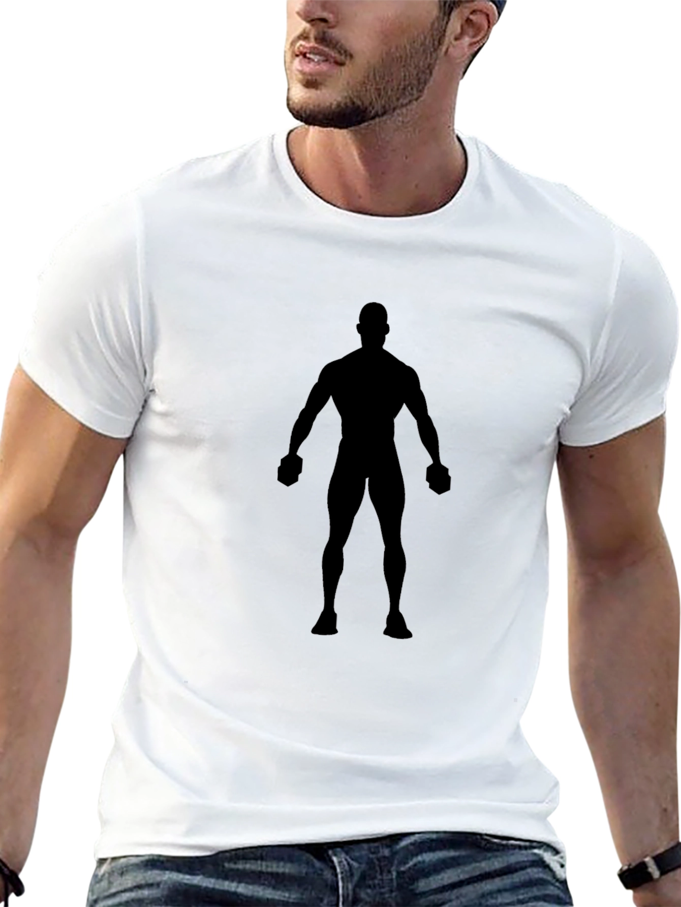 Silhouette Graphic Tee - Black Cotton Blend