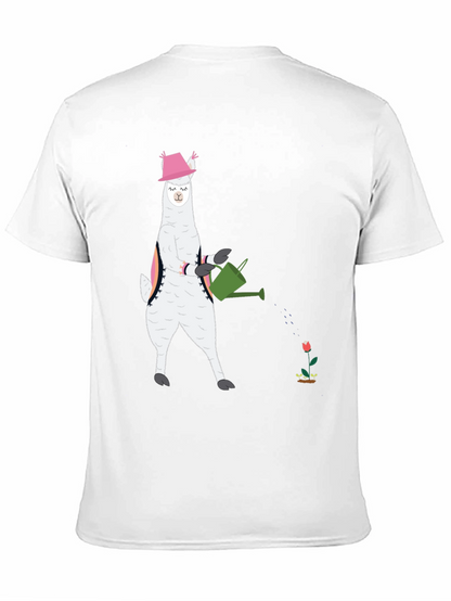 Llama Gardening T-Shirt - Cute Animal Tee