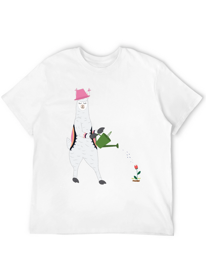 Llama Gardening T-Shirt - Cute Animal Tee