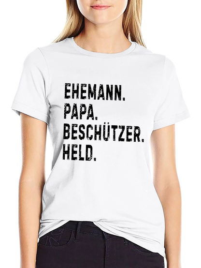Husband Papa Protector Hero Mens T-Shirt