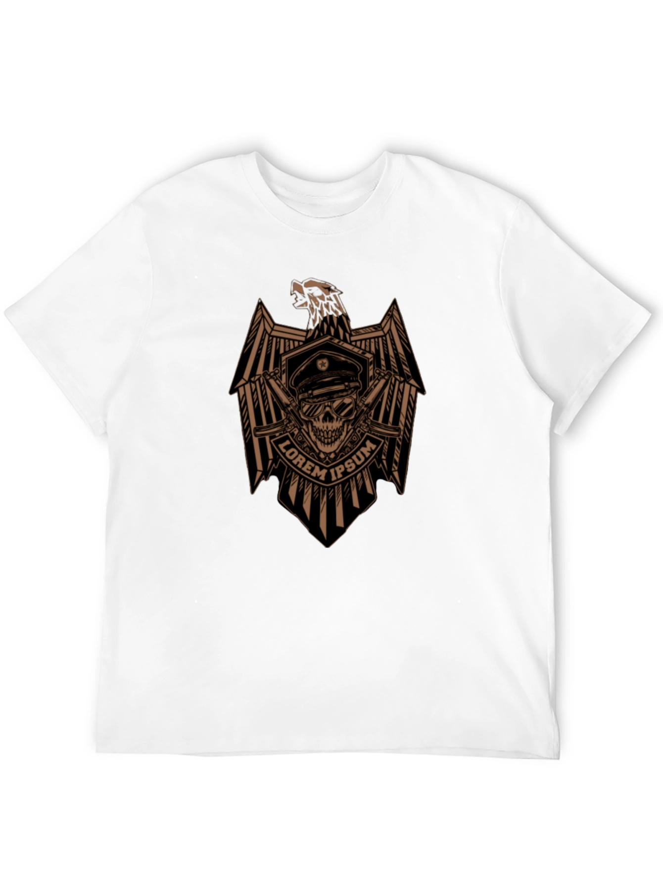 Skull Eagle Graphic Tee - Mens Black T-Shirt
