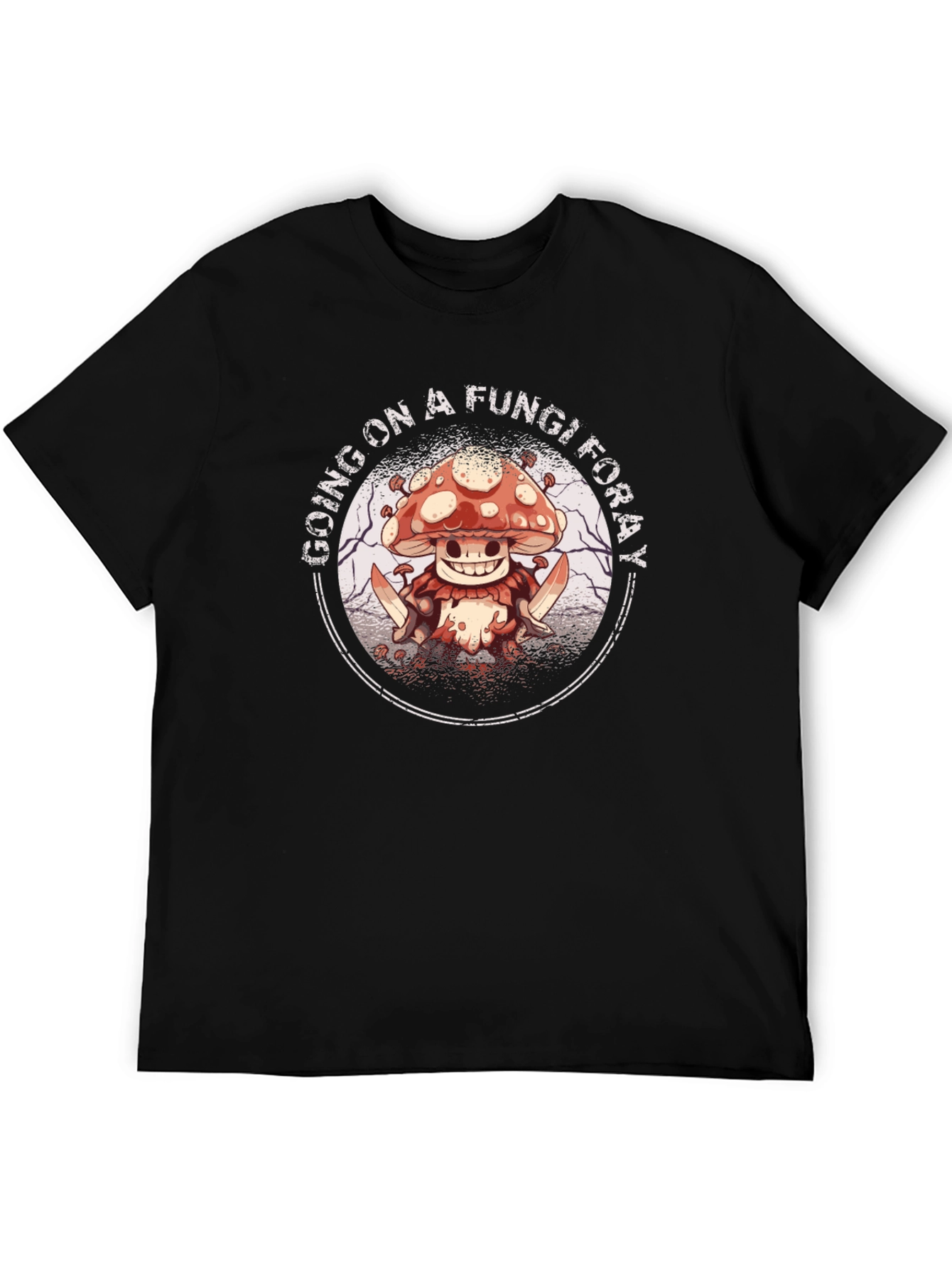 Fungi Foray Graphic Tee - Edgy Mushroom Design