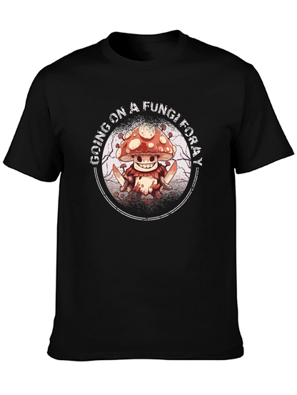 Fungi Foray Graphic Tee - Edgy Mushroom Design