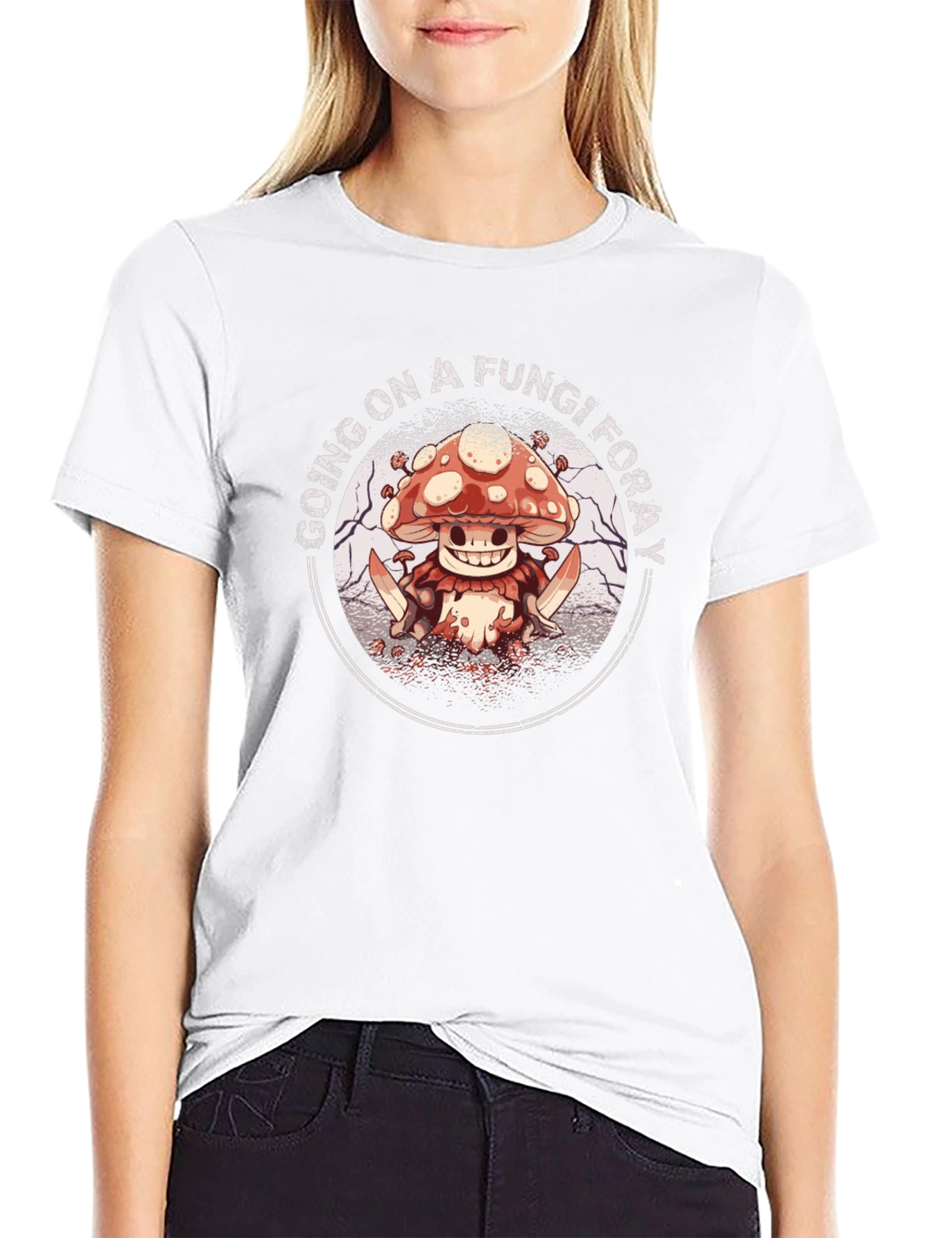 Fungi Foray Graphic Tee - Edgy Mushroom Design